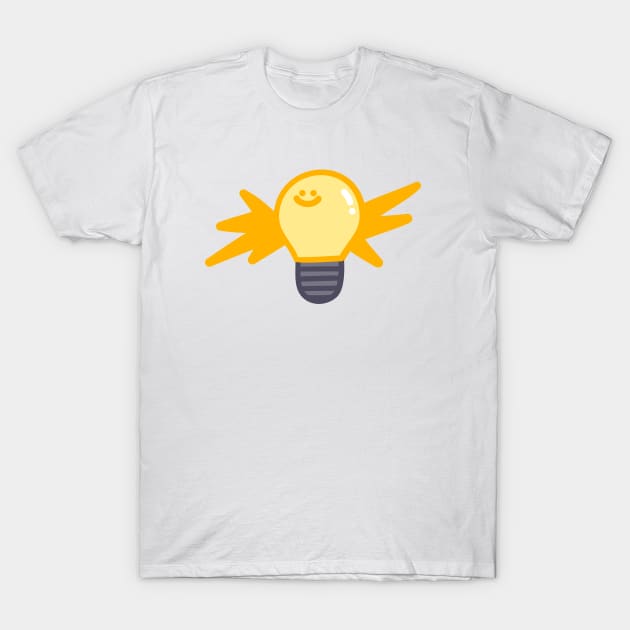 Happy Light Bulb T-Shirt by pwbstudios